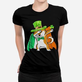 Dabbing Shiba Inu With Irish Flag Cape St Patricks Day Women T-shirt - Monsterry AU