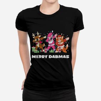 Dabmas Dabbing Santa Cat Rudolph Christmas Funny Xmas Dab Women T-shirt | Crazezy AU