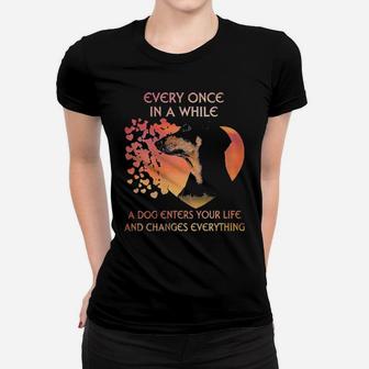 Dachshund Every Once In A While A Dog Enters Your Life And Changes Everything Women T-shirt - Monsterry AU
