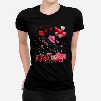 Dachshund Heart Valentines Day Love Dog Women T-shirt - Monsterry AU