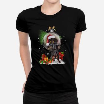 Dachshund Mirror Ornament Decoration Christmas Tree Xmas Sweatshirt Women T-shirt | Crazezy