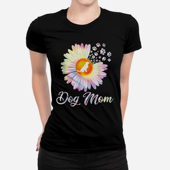 Daisy Flower Dog Mom Paw Footprint Funny For Men Women Women T-shirt | Crazezy