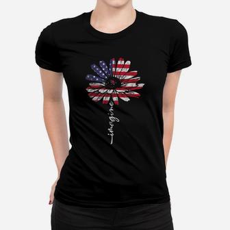 Daisy Usa American Flag 4Th Of July Patriotic Flower Vintage Women T-shirt | Crazezy UK