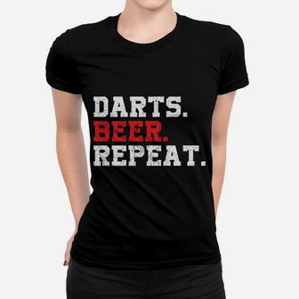 Darts Beer Repeat Dart-Player Funny Drinking Gift Women T-shirt | Crazezy AU