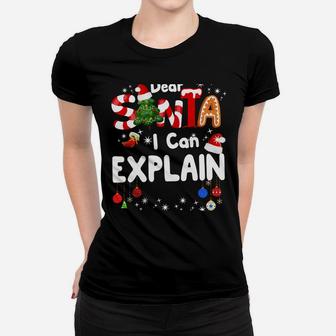 Dear Santa I Can Explain Funny Christmas Gifts Boys Kids Women T-shirt | Crazezy