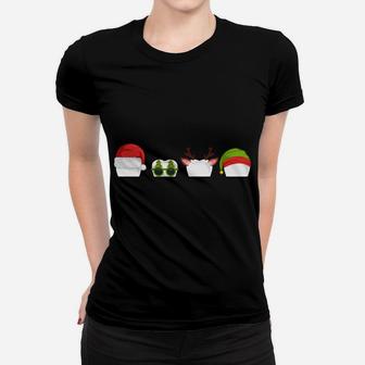 Dentist Christmas, Funny Tooth Dental Gift With Xmas Hats Sweatshirt Women T-shirt | Crazezy