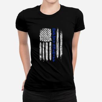 Deputy Sheriff American Flag Women T-shirt | Crazezy UK