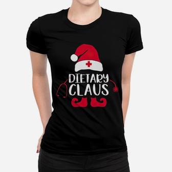 Dietary Claus Santa Hat Women T-shirt - Monsterry