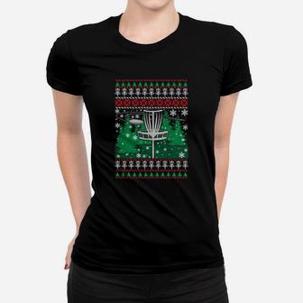 Disc Golf Ugly Christmas Sweatshirt Present Holiday Xmas Women T-shirt | Crazezy