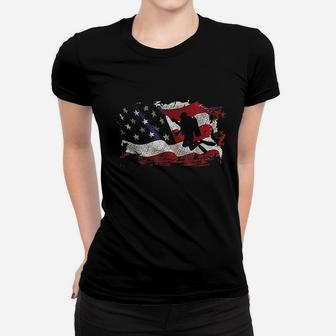 Diving Usa Flag Women T-shirt - Thegiftio UK