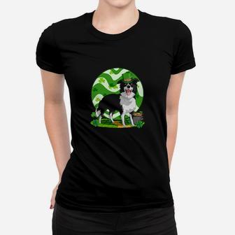 Dog Border Collie Dog Irish Leprechaun St Puppy Pet Women T-shirt - Monsterry