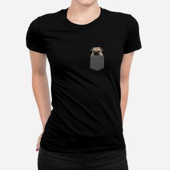 Dog In Your Pocket Pug Women T-shirt | Crazezy UK