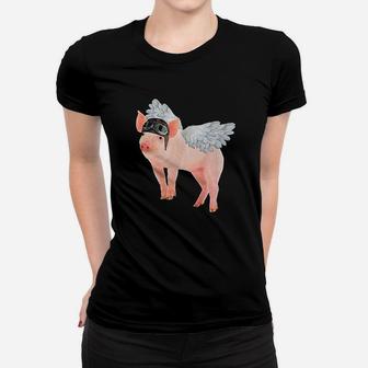 Dont Ever Stop Believing Pig Pink Flying Pig Women T-shirt | Crazezy UK