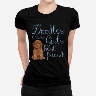 Doodles Are A Girl's Best Friend Golden Labradoodle Dog Mom Women T-shirt | Crazezy