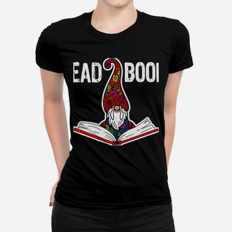 Drink Tea, Read Books, Be Happy Gnome Books Lover Library Women T-shirt | Crazezy AU