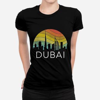 Dubai Retro Skyline City Women T-shirt | Crazezy