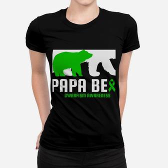 Dwarfism Awareness Achondroplasia Related Papa Bear Ribbon Women T-shirt | Crazezy CA