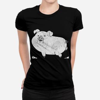 Easily Distracted By Pigs Tee Pig Farm Lover Gift Christmas Women T-shirt | Crazezy