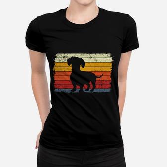 Easily Distracted By Wieners Doxie Dog Vintage Dachshund Women T-shirt | Crazezy DE