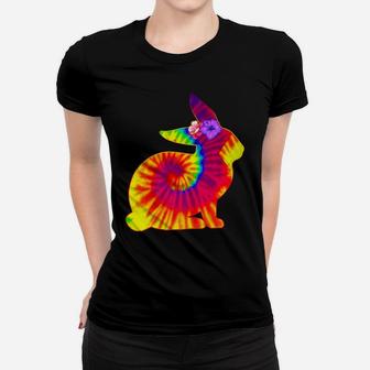 Easter Hippie Bunny Rabbit Tie Dye Print Top For Girls Women Women T-shirt | Crazezy DE