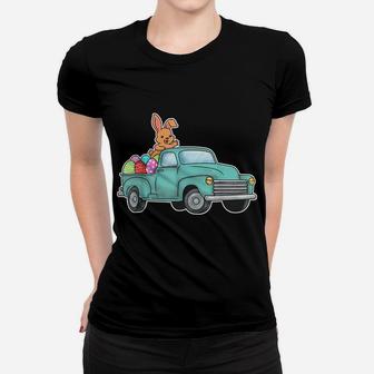 Easter Shirt Vintage Easter Truck Egg Hunting Easter Bunny Women T-shirt | Crazezy AU