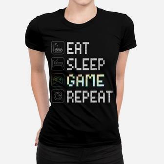 Eat Sleep Game Repeat - Rgb Effect - For Video Games Lovers Women T-shirt | Crazezy AU