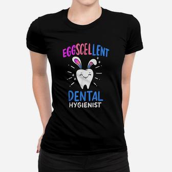 Eggscellent Dental Hygienist Easter Bunny Hunting Dentist Women T-shirt | Crazezy AU