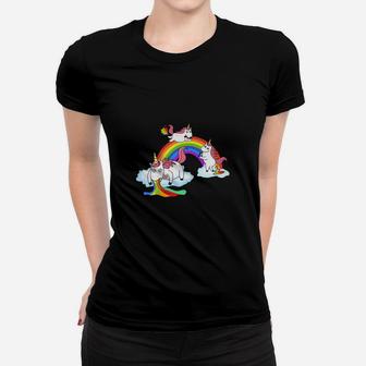 Einhorn Einhörner Regenbogen Frauen T-Shirt - Seseable