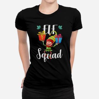 Elf Squad Christmas Gift For Boy Teacher Funny Xmas Matching Women T-shirt | Crazezy