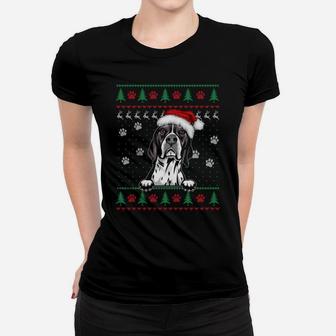 English Pointer Christmas Ugly Sweater Funny Dog Lover Xmas Sweatshirt Women T-shirt | Crazezy