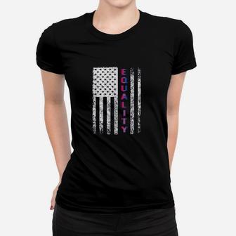 Equality Pride American Flag Women T-shirt | Crazezy