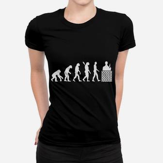 Evolution Brick Layer Mason Women T-shirt | Crazezy