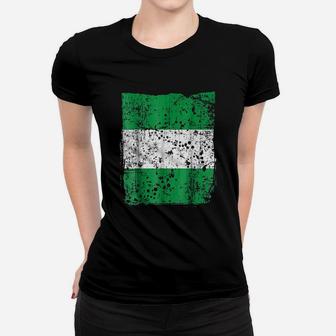 Faded Nigerian Flag Women T-shirt | Crazezy