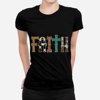 Faith Patterns God Jesus Religious Christian Men Women Kids Women T-shirt | Crazezy