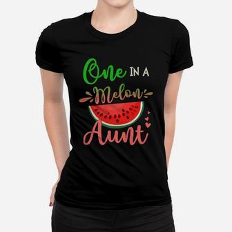 Family One In A Melon Aunt Birthday Party Matching Family Women T-shirt | Crazezy