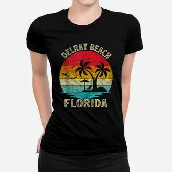 Family Vacation Vintage Retro Florida Delray Beach Women T-shirt | Crazezy