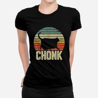 Fat Cat Meme Funny Chonk Cat Women T-shirt | Crazezy
