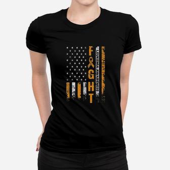 Fight Usa Flag Leukemia Awareness Women T-shirt | Crazezy UK
