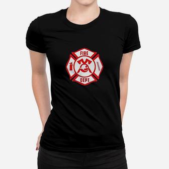 Firefighters Emblem Courage Rescue Maltese Cross Gift Women T-shirt | Crazezy