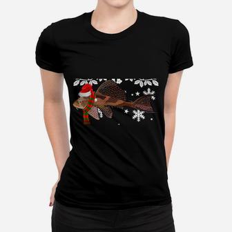 Fish Merry Christmas Ornament Plecostomus Ugly Xmas Sweatshirt Women T-shirt | Crazezy