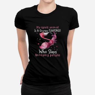 Flamingo Lover My Spirit Animal Is Grumpy Flamingo Women T-shirt | Crazezy CA