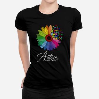 Floral Autism Awareness Daisy Flower For Men Women Kids Women T-shirt | Crazezy