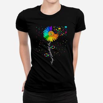 Floral Autism Awareness Daisy Flower For Mom Women T-shirt - Monsterry