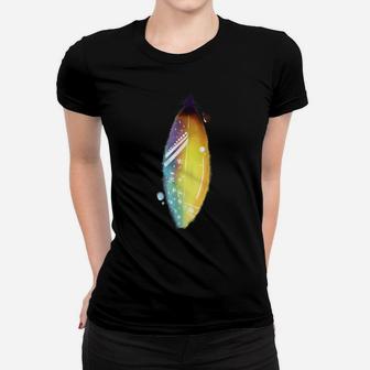 Floral Feather For Spring & Summer - Surf Beach Graphic Women T-shirt | Crazezy