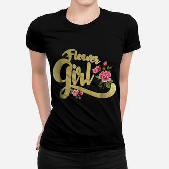 Flower Girl , Bride Groom Wedding Party Gift Women T-shirt | Crazezy