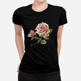 Flower Tshirt, Rose Floral Shirt, Flower Tshirts Women, Rose Women T-shirt | Crazezy AU