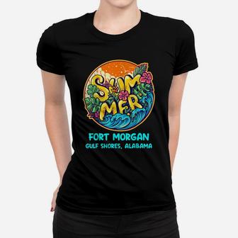 Fort Morgan Gulf Shores Alabama Vintage Sunset Retro Summer Women T-shirt | Crazezy