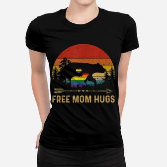 Free Mom Hugs Lgbt Pride Mama Bear Retro Tshirt Gift Women T-shirt | Crazezy AU
