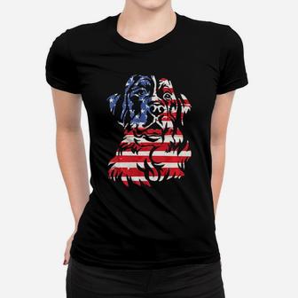 Funny Bernese Mountain Dog American Flag 4Th Of July Women T-shirt - Monsterry DE