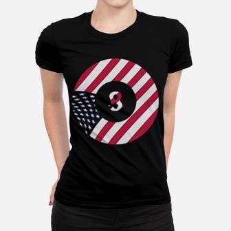 Funny Billiard American Flag 4Th Of July Lover Women T-shirt - Monsterry